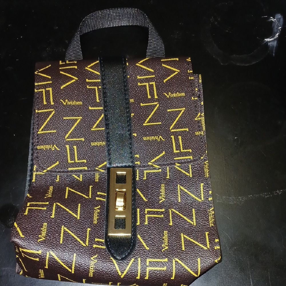 Brown and Yellow Women's Bag